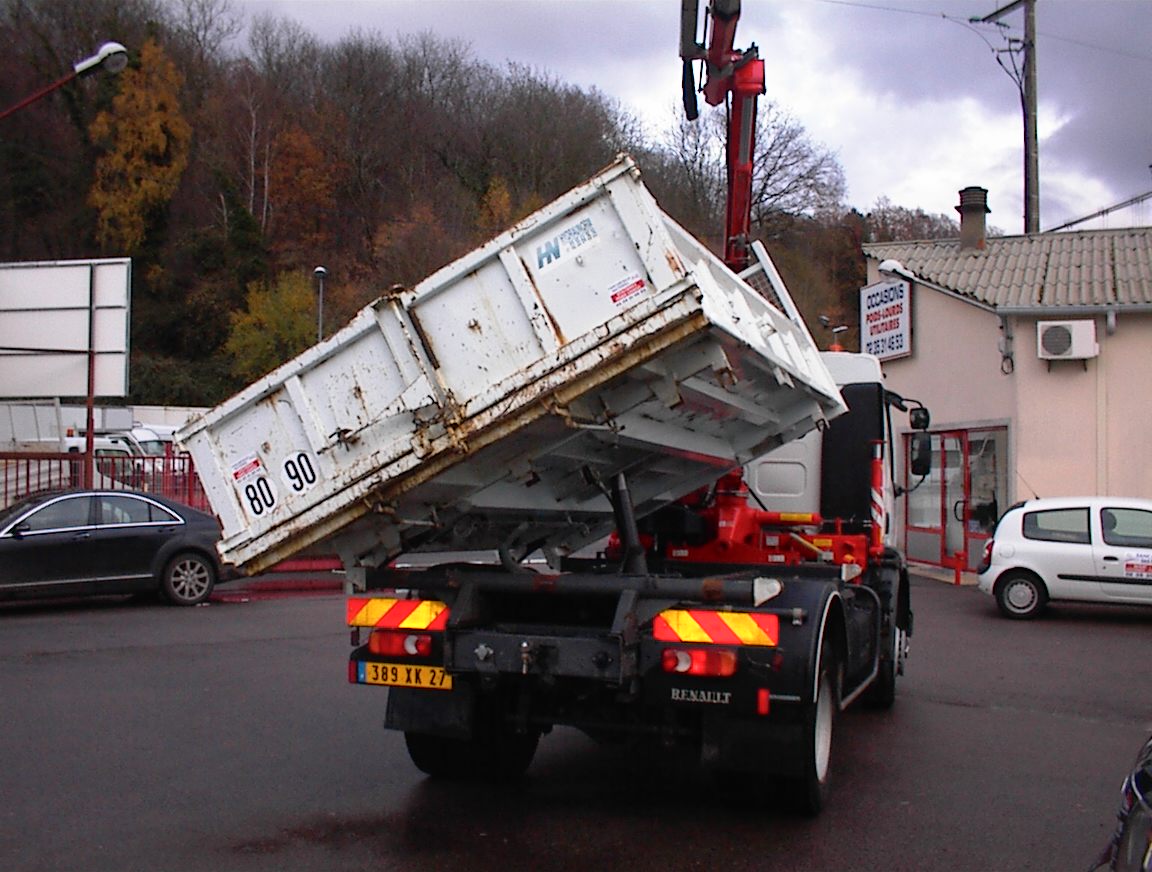 Renault Midlum Bi Benne Grue
