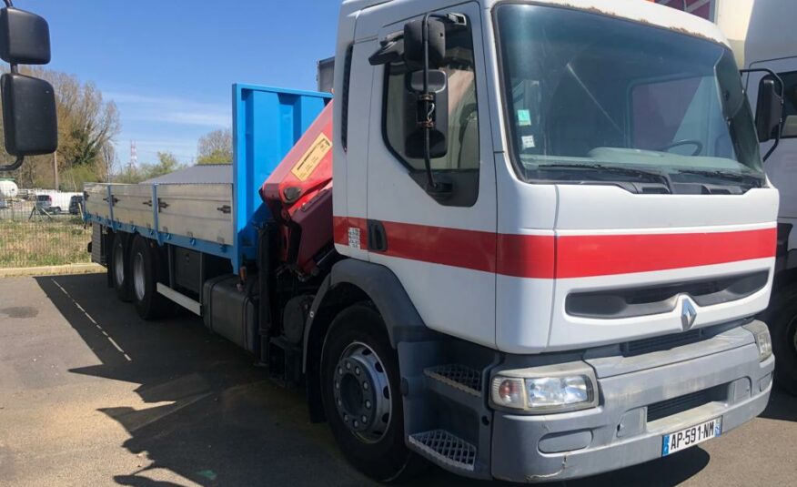 CAMION RENAULT PLATEAU GRUE MARREL 16T/M