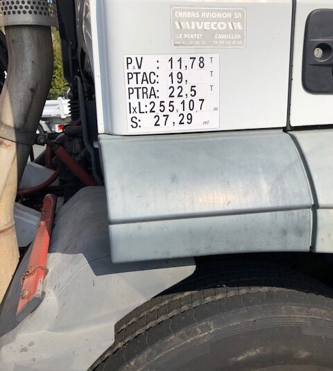 IVECO PLATEAU GRUE 19T 190S27